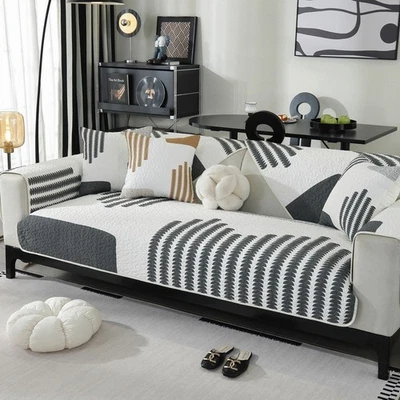 Modern Luxury Cotton Sofa Cover – Soft, Washable, All-Season Protectio - Image 1 of 4