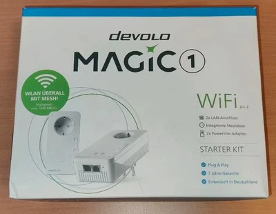 devolo Magic 1 WiFi 2-1-2 Starter Kit WiFi und LAN Powerline Adapter (8359) - Bild 1 von 4