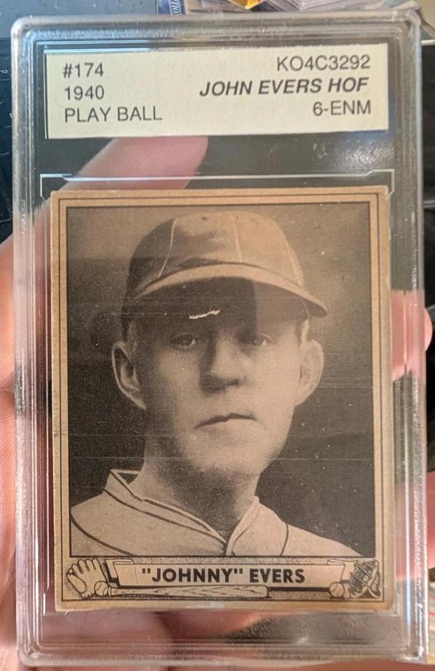 1940 Play Ball #174 Johnny Evers Boston Braves VG Encased HOF - Image 1 of 4
