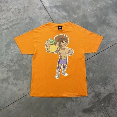 Camiseta De Colección WWE Carlito Eat Spit 2002 Naranja Grande Doble Cara Años 2000 Foto 1 de 4
