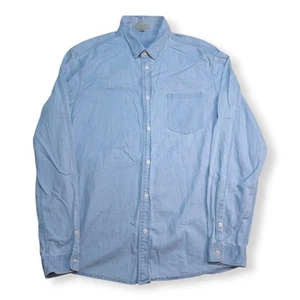 COS Shirt Mens Size M Blue Long Sleeve Western Denim Style COS Button Up Shirt - Picture 1 of 15