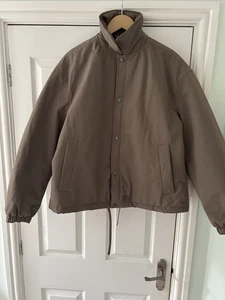 Zara Mens Padded Bomber Jacket Coat Beige Lightweight UK Medium NEW UNWORN  - Picture 1 of 8