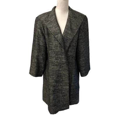 Eileen Fisher Organic Cotton Jacket Womens XL Gold Black Mid Length Business - Image 1 of 4