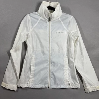 Columbia Chaqueta Mujer S Blanco Omni-Tech Capucha Impermeable Abrigo de Lluvia Transpirable Foto 1 de 4