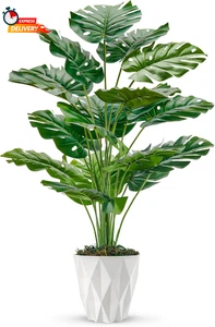 Der Rose 28" große künstliche Monstera künstliche Topfpflanzen Indoo - Bild 1 von 7