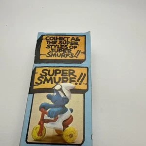 Super Schlümpfe Dreirad #6506 1978 Schleich Hong Kong, Peyo. NUR KARTON - Bild 1 von 8