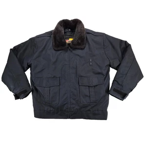 Solar-1 Thinsulate Insulated Jacket Mens L Navy Work Coat Removable Liner Collar - Picture 1 of 24