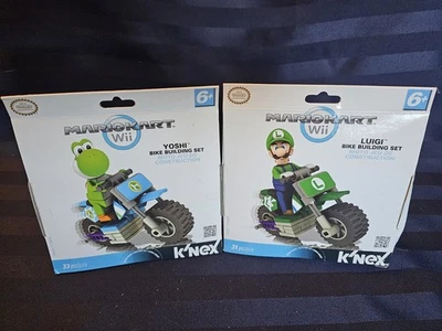 Mario Kart Wii Knex Standard Bike Building Set Lot Luigi & Yoshi *Damaged Box* - Image 1 of 4