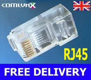 25 x Cat5E RJ45 Ends (Plugs) Crimp Connectors LAN! - Picture 1 of 1