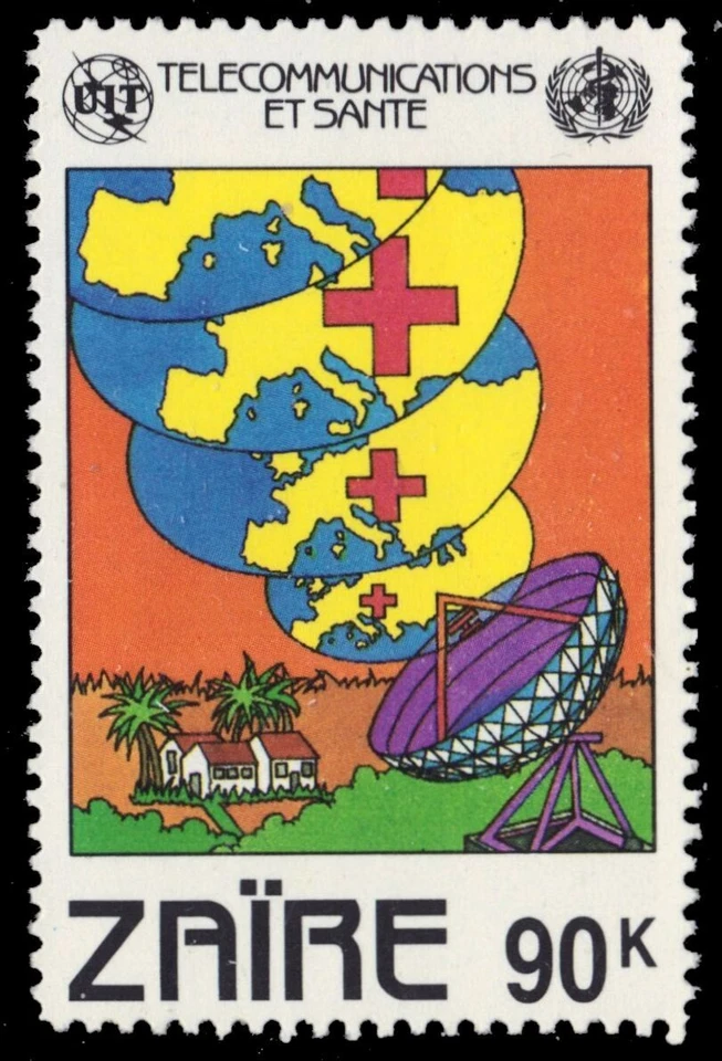 ZAIRE 1045 - Día Mundial de las Telecomunicaciones (pb66611) Foto 1 de 1