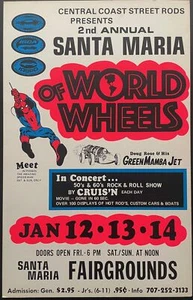 Hot Street Rod 2nd Annual Santa Maria Of World Wheels Poster Spider-man Car Show - Picture 1 of 2