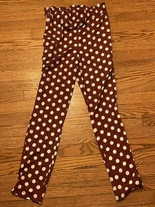 New Star Vixen Women's Petite Medium Polka Dots Casual Pants Magenta W/white - Picture 1 of 3