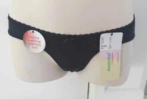 Mamabell By Triumph Maternity Black Bikini Briefs Size 10 + Free Postage - Picture 1 of 2