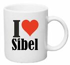 Kaffeetasse I Love Sibel Keramik Hohe 95Cm In Wei