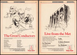 THE GREAT DIRECTORS / LIVE FROM THE MET - Original 1980 Trade AD / póster - Imagen 1 de 3