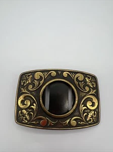Embossed Vine Design Soft Rect Antique Copper Finish Western with Insert Slide - Picture 1 of 9