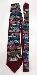 Vintage Donato Wreck O  Llection No. 007 Salesman Neck Tie 57"x4" Classic Cars - Picture 1 of 9
