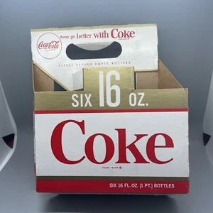 Coke Six 16 oz. cardboard carton - Picture 1 of 6
