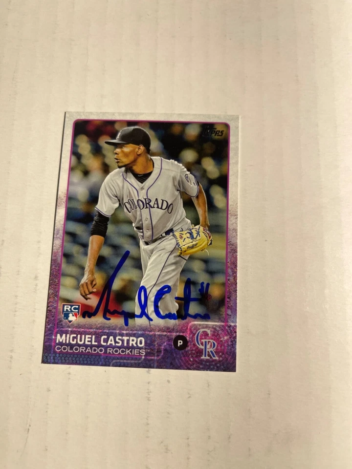 Colorado Rockies MIGUEL CASTRO Signed Card - Image 1 of 1
