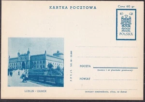 POLAND 1961 Cp#205a. 8 mint p.card, Millennium of Poland - Lublin, ill. VIII. - Picture 1 of 2