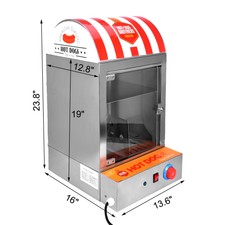 Professionale Acciaio Inox Vetro Temperato Bun Warmer Macchina Per Hot Dog 220V