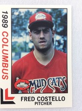 1989 Columbus Mudcats-Southern League-BEST Baseball Card-Fred Costello