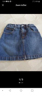 Gap Girls Denim Skirt Size 6 100% Cotton.Adjustable Waist sparkles on,skirt - Picture 1 of 3