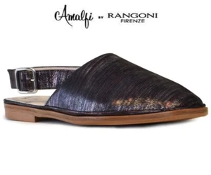 AMALFI BY RANGONI NIB $330 GELSO BLACK KATMANDOU SLINGBACK FLATS. SIZE 7M - Picture 1 of 11