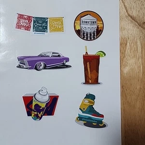 SANTA ANA California, Sheet W/6, Travel Decal Vinyl Stickers Label Official new - Bild 1 von 7