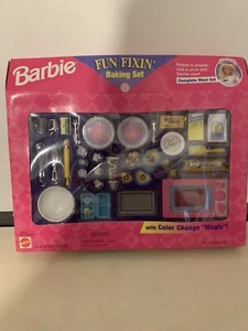 NEW 1997 BARBIE FUN FIXIN BAKING SET FOOD COLOR CHANGING MAGIC #67688-91 Vintage - Picture 1 of 4