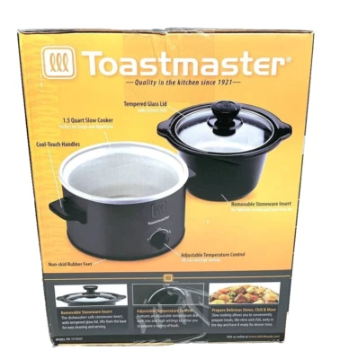 Slow Cooker 1.5 Quart Great for Appetizers Parties #TM-151SCGT NEW Z1 - Image 1 of 4