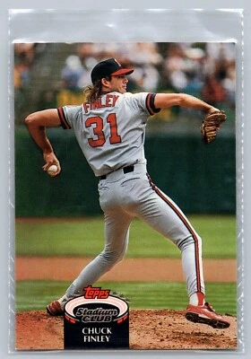1992 TOPPS STADIUM CLUB Card # 315 Chuck Finley - California Angels - Image 1 of 2