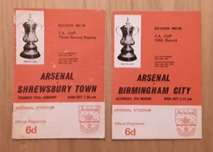 Arsenal 1967/68 Heim FA Cup Programme aus Speisekarte - Bild 1 von 3