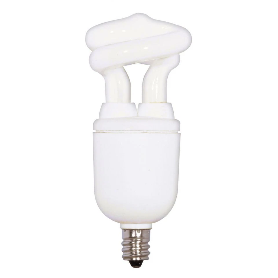 S7266 SATCO 2 PACK 5T2/E12/5000K/120V 5 Watt; Mini Spiral Compact Fluorescent - Image 1 of 1