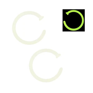 2PCS 18G 20G C Shaped Nose Ring Hoop Glow In The Dark Open Nose Hoops Earrings - Picture 1 of 3