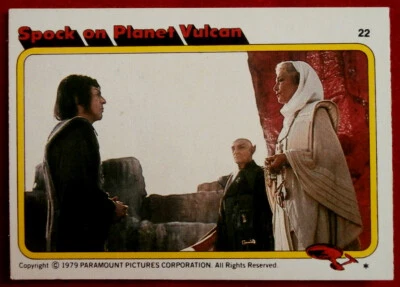STAR TREK - MOVIE - Card #22 - SPOCK ON PLANET VULCAN - TOPPS 1979 Leonard Nimoy - Image 1 of 2