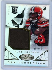 duke johnson 2015 panini certified new generation rookie patch 240/799 browns - Picture 1 of 2
