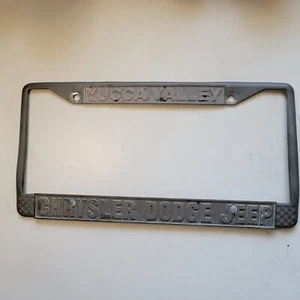 Yucca Valley Chrysler Dodge Jeep Silver Metal License Plate Frame Front Or Rear - Picture 1 of 2
