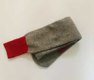 Men's Gray & Red Heavy Weight Wool Blend Socks NEW - Picture 1 of 5