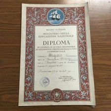 F097_DIPLOMA, REGNO D'ITALIA, 1942 XX, EPOCA FASCISTA, PAGELLA.