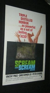 Original SCREAM & SCREAM AGAIN stark zensiert VINCENT PRICE CHRISTOPHER LEE - Bild 1 von 2