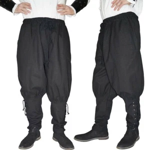Mittelalter Hose mit Taschen und Schnürung Wikinger Kelte Gr. M L XL XXL - Bild 1 von 3