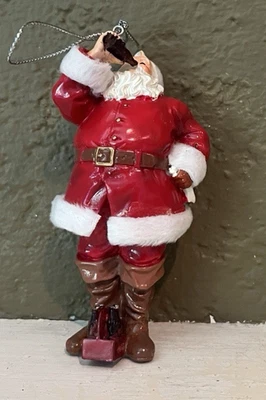 2006 - DEPT 56 - COCA COLA 75TH ANNIVERSARY SANTA DRINKING COKE ORNAMENT - IOP - Image 1 of 4