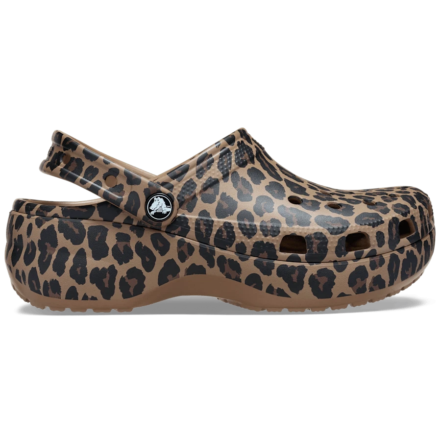 Легкая классическая платформа сабо для животных леопард. Гибкая женская обувь - Изображение 1 из 1