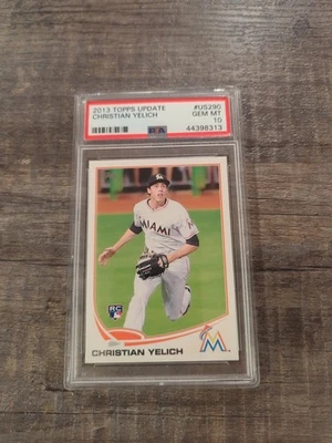 Actualización Topps 2013 #US290 Christian Yelich RC PSA 10 🔥 Cerveceros gema como nueva Foto 1 de 2