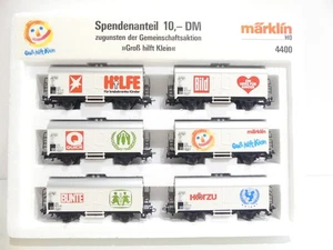 Märklin H0 4400 6er Set Kühlwagen/ Werbewagen "Groß hilft Klein" DB in OVP GP674 - Bild 1 von 7