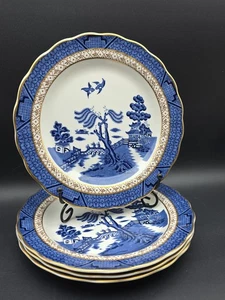 4xRoyal Doulton Fine China Stände Real Old Willow Dessert Salat Teller 8 1/4" #2 - Bild 1 von 7