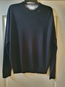 Chester Barrie Men's Black Merino Wool Jumper  Size L ** PLEASE READ DESC *** - Picture 1 of 13