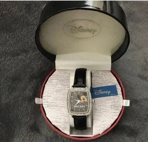 Disney's Mickey Mouse Grey Faced Rhinestone Bezel Watch New  in Mickey Box - Picture 1 of 9