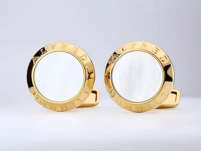 dunhill Mother of Pearl Shell White Mother of Pearl Dunhill Cufflinks Cufflinks - Image 1 of 4